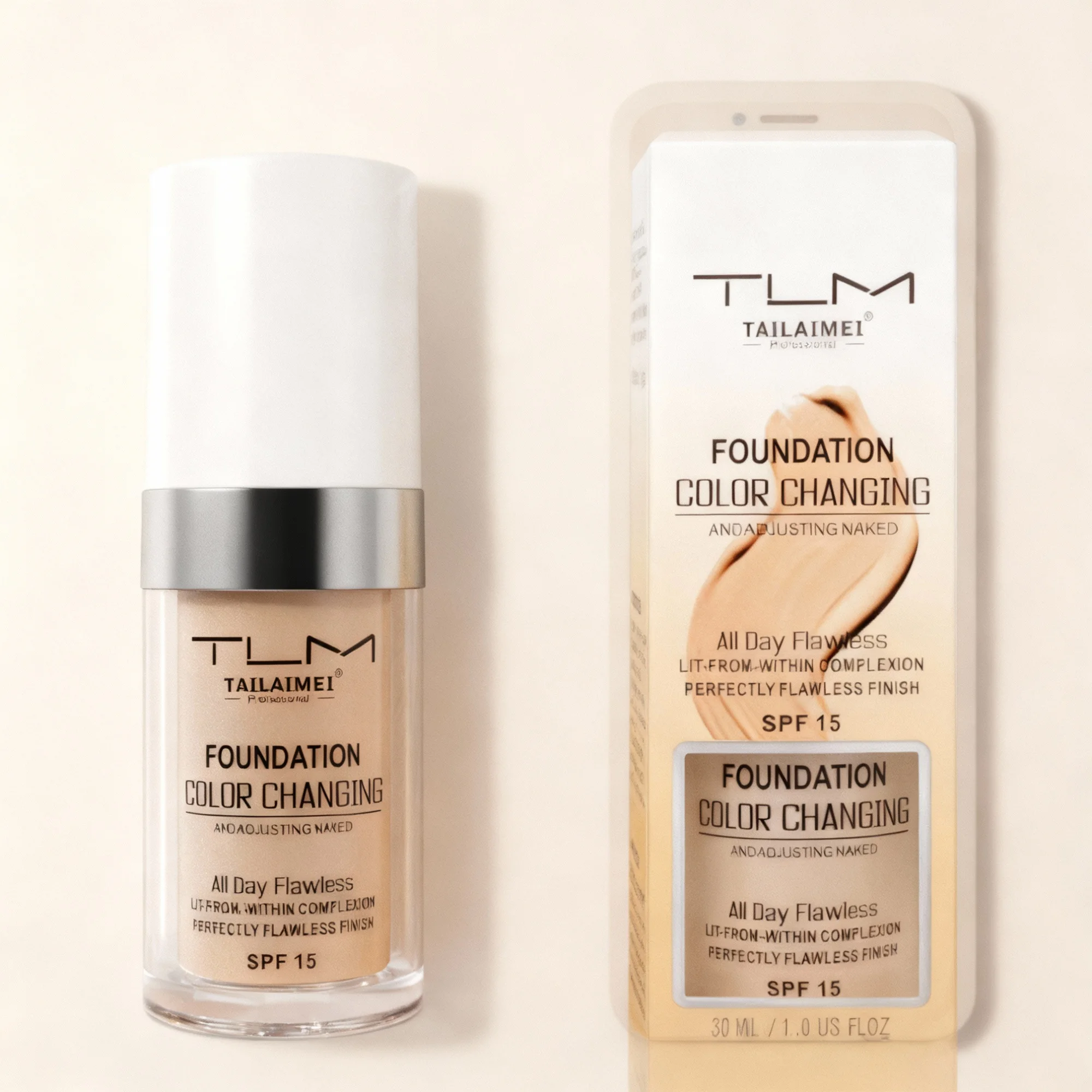 كريم أساس ذكي متغير اللون – تغطية طبيعية تدوم طوال اليوم