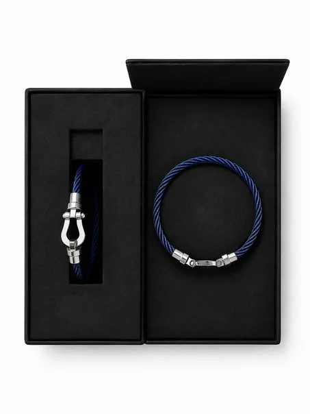 Bracelet Fred – Acier Inoxydable Bleu (boucle argentée)