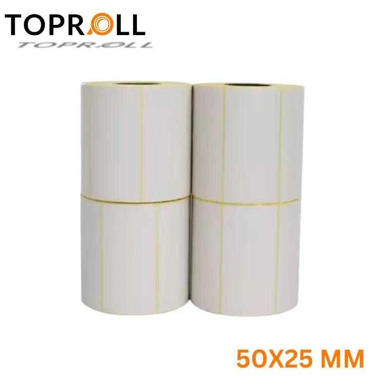 Rouleaux d’étiquettes thermiques 50 × 25 mm – 2000 unités