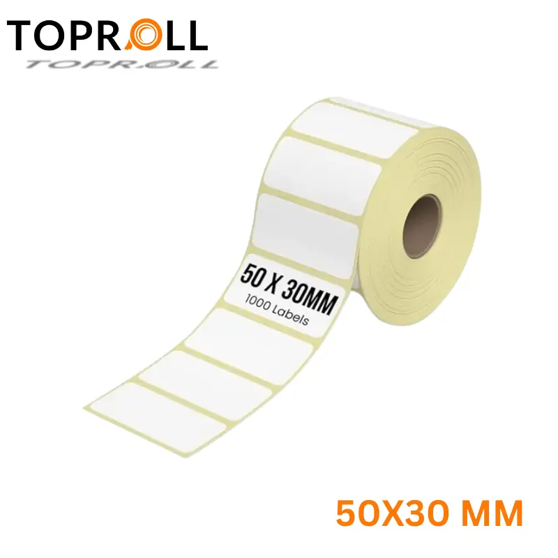 Rouleaux d’étiquettes thermiques 50 x 30 mm 2000 Unités