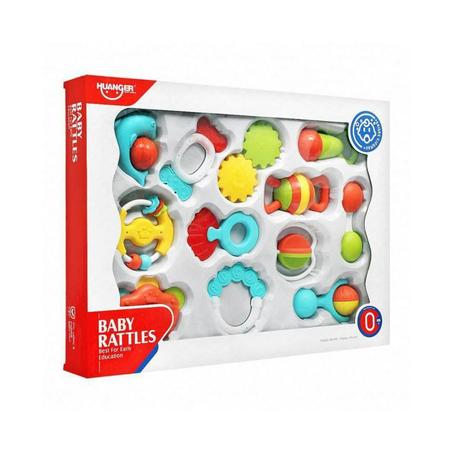 Pack of 12 multi-color rattles – Huanger