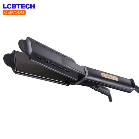 1 Pcs Titanium Alloy Plate Hair Straightener Wide Plate Hair Salon Waterproof Hair Straightener With Vent Hole