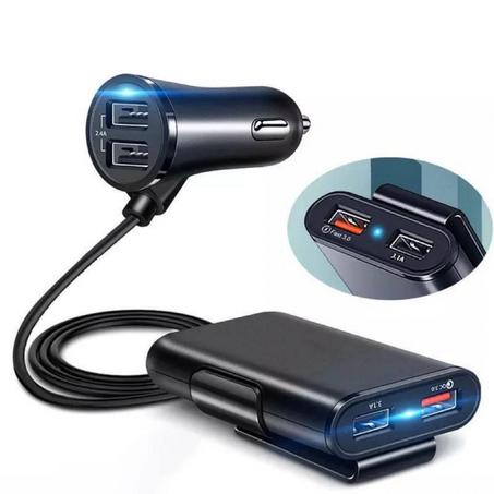 Chargeur 4 Usb 40 W , 8 A , charge rapide 3.0