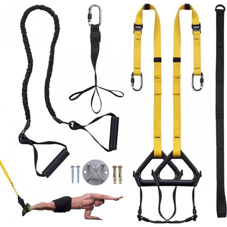 Multifunction Bodybuilding Kit Stretch Workout Kit at Home Gym Sling Trainer Workout Kit