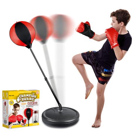 Adjustable vertical boxing ball