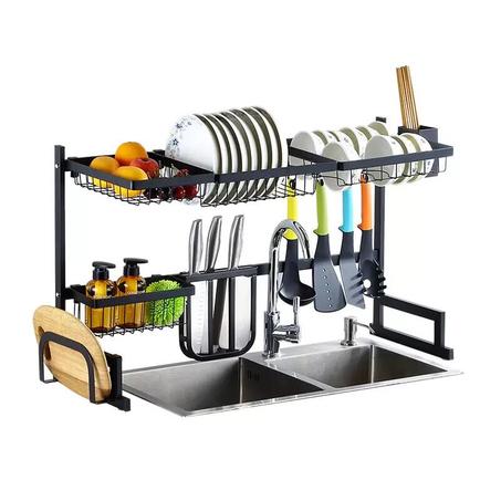 Kitchen supplies stainless steel shelf sink drain rack sink drainer rack double layer storage
