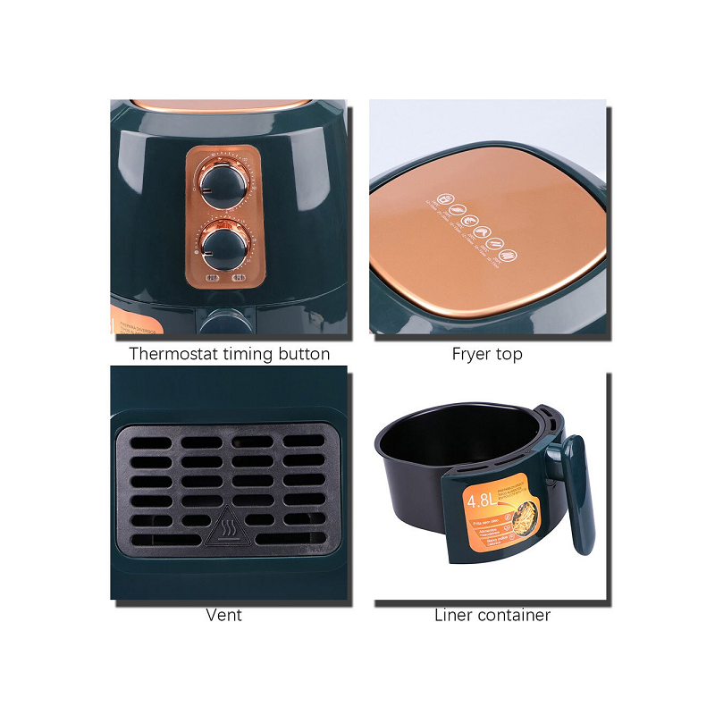 Hot Air Fryer Without Oil 4.8 Liters, Air Fryer HÆGER 1350 Watts