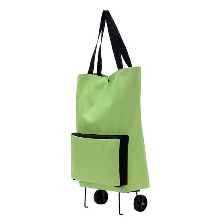 Foldable shopping bag with wheels, lightweight and portable, reusable
