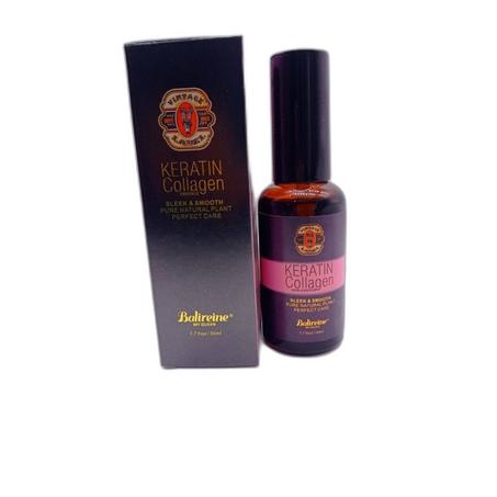 Repair serum for dry and damaged hair with keratin and collagen