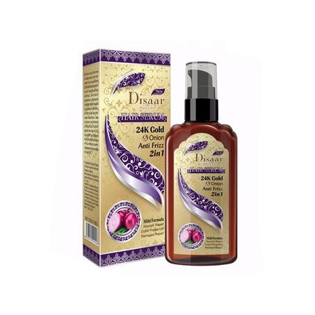 Disaar 24k Gold Oil & Onion Hair Serum For Natural Anti Frizz Treatment