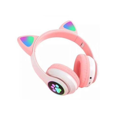Bluetooth5.0 Headphones For Cat Music Headset Cat Ear Headphones Wireless-PINK