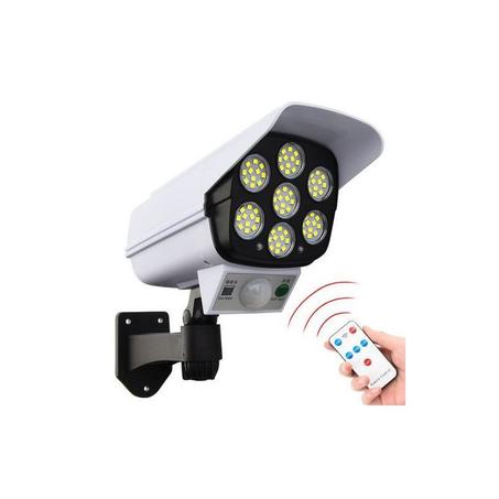 LED Solar Lamp and Dummy Camera with Remote Control and Motion Detector