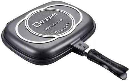 Dessini La poêle antiadhésive double cuisine sans huile