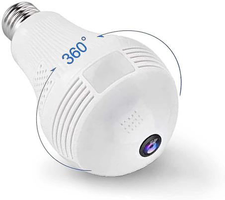 Smart Bulb Security Camera, 360 Degree Panoramic