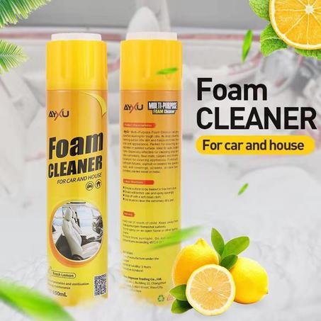 650ml MultiFunctional Foam Cleaner Spray to Clean Car & House Lemon Scent 650mL