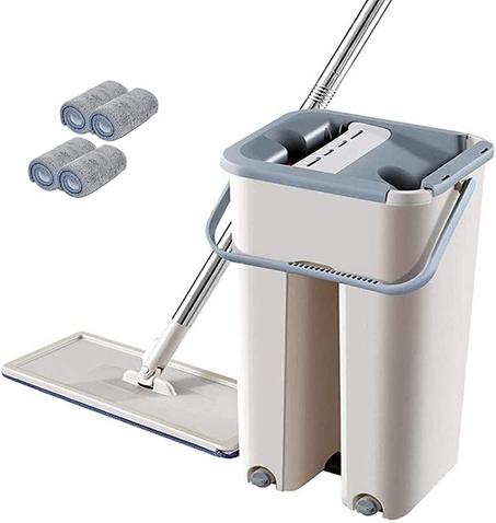Mop wringer with bucket for cleaning floors at home