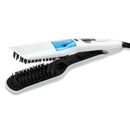 Cesar Professional Steam Brush Straightener With LCD Display (Wet/Dry Hair)