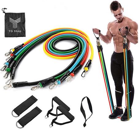 11pcs set new resistance bands kit Elastic fitness