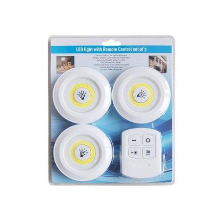 led light with remote control set of 3