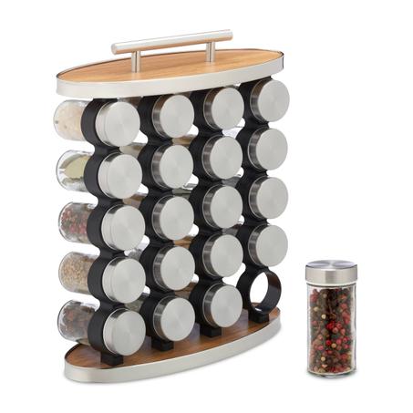 Set of 20 spice jars with stand