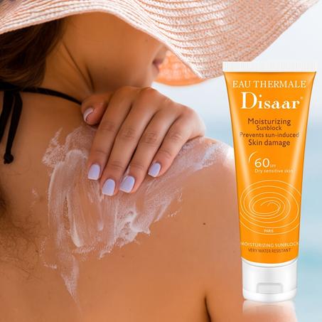 Disaar DISSAR THERMAL WATER . Sunscreen Cream Lotion for dry sensitive skin, Whitening Moisturizing 60 SPF