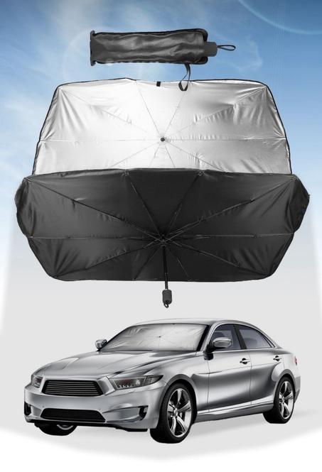 Protege tu coche del calor — Parasol plegable fácil y rápido