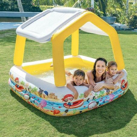 Intex Piscine gonflable avec Pare-soleil pour enfants