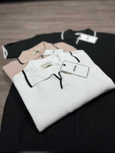 Old Money Men's Polo Neck Knitted Knitwear T-shirt