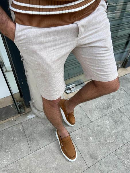 Short homme en lin TIKLIS. Short classique pour homme. Short d'été en lin