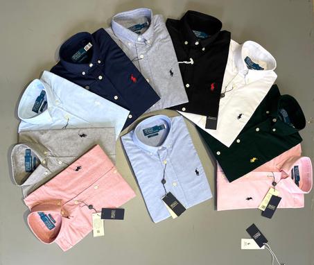 Ralph Lauren Linen Shirt Men’s Custom Slim Fit Button Down Collar Small Pony Coton 100 %