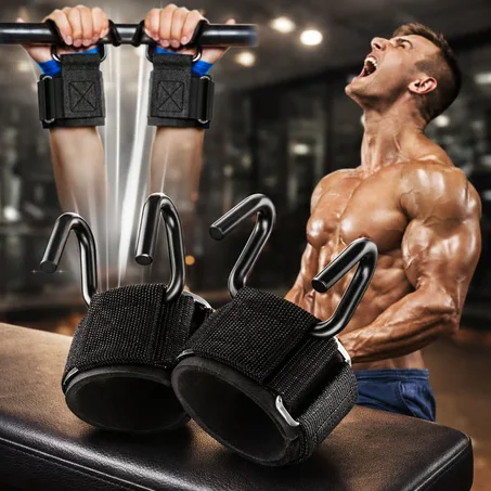 خطافات المعصم المزدوجة لتمارين BarFix ورفع الأثقال