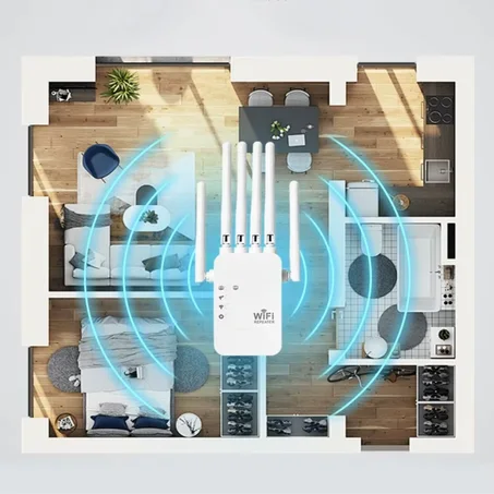 مقوي إشارة واي فاي مزدوج الشبكة – الحل الأمثل للمكاتب الصغيرة والمنزل