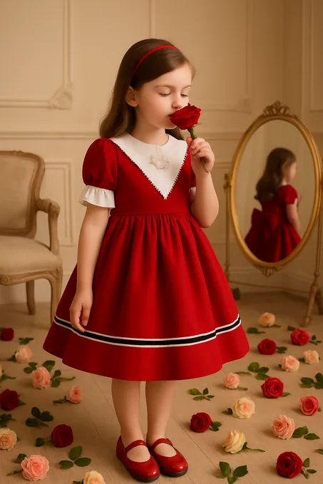 فستان الاميرة الصغيرة La Robe Fleur Rouge