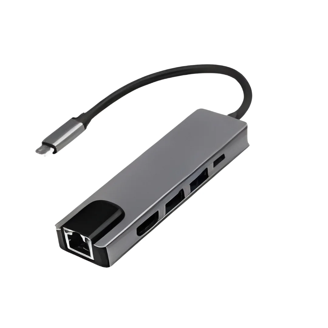 Adaptateur USB-C 5-en-1 MONDO | HDMI Full HD, USB 3.0, SD/TF & PD