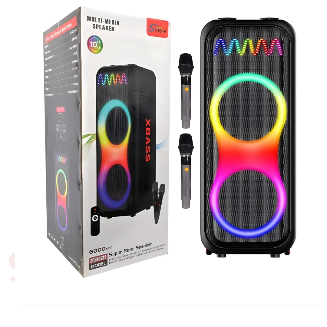 Enceinte Portable Bluetooth BAFF MONDO SING-E ZQS10212 | 50 W Puissance & Lumières RGB