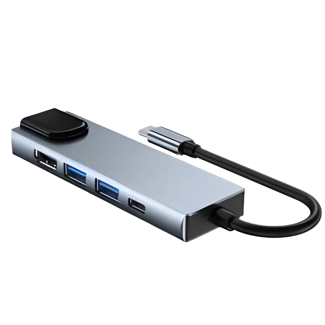 Adaptateur USB-C 5-en-1 MONDO | HDMI Full HD, USB 3.0, SD/TF & PD