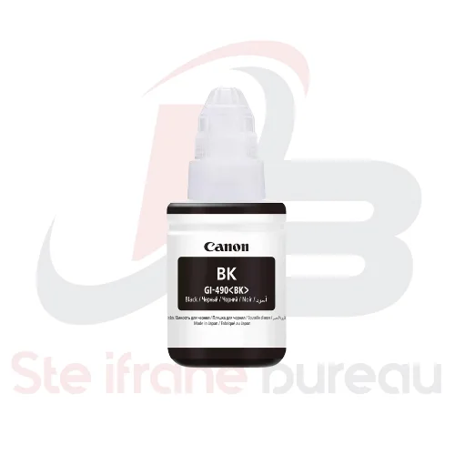 Canon GI-490 Noir – Encre PIXMA Originale | Noir Profond & Qualité Professionnelle
