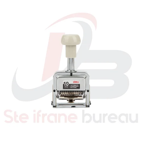 Deli 7510 | Numéroteur Automatique Métallique – Auto-Shifting – 6 Chiffres – Fiable & Professionnel