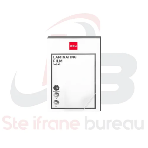 Deli Film de Plastification A4+ 100 Mic | Feuilles 225×340 mm F4 – Protection Durable & Transparence Haute Qualité