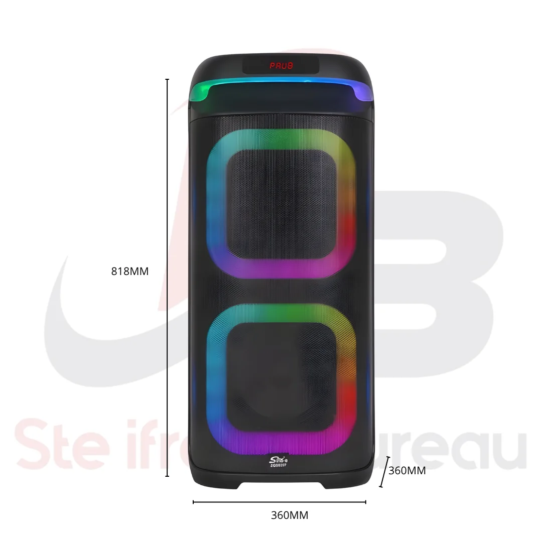 Enceinte Portable Bluetooth BAFF MONDO SING-E ZQS8257 | 30 W Puissance & Éclairage RGB