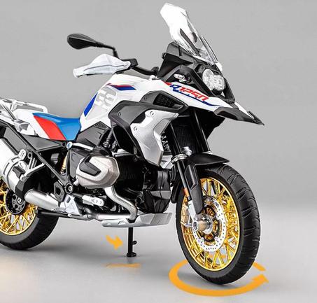 BMW R1250 GS Motorcycle Model Car Alloy Diecast Cool Light Motor 🏍️