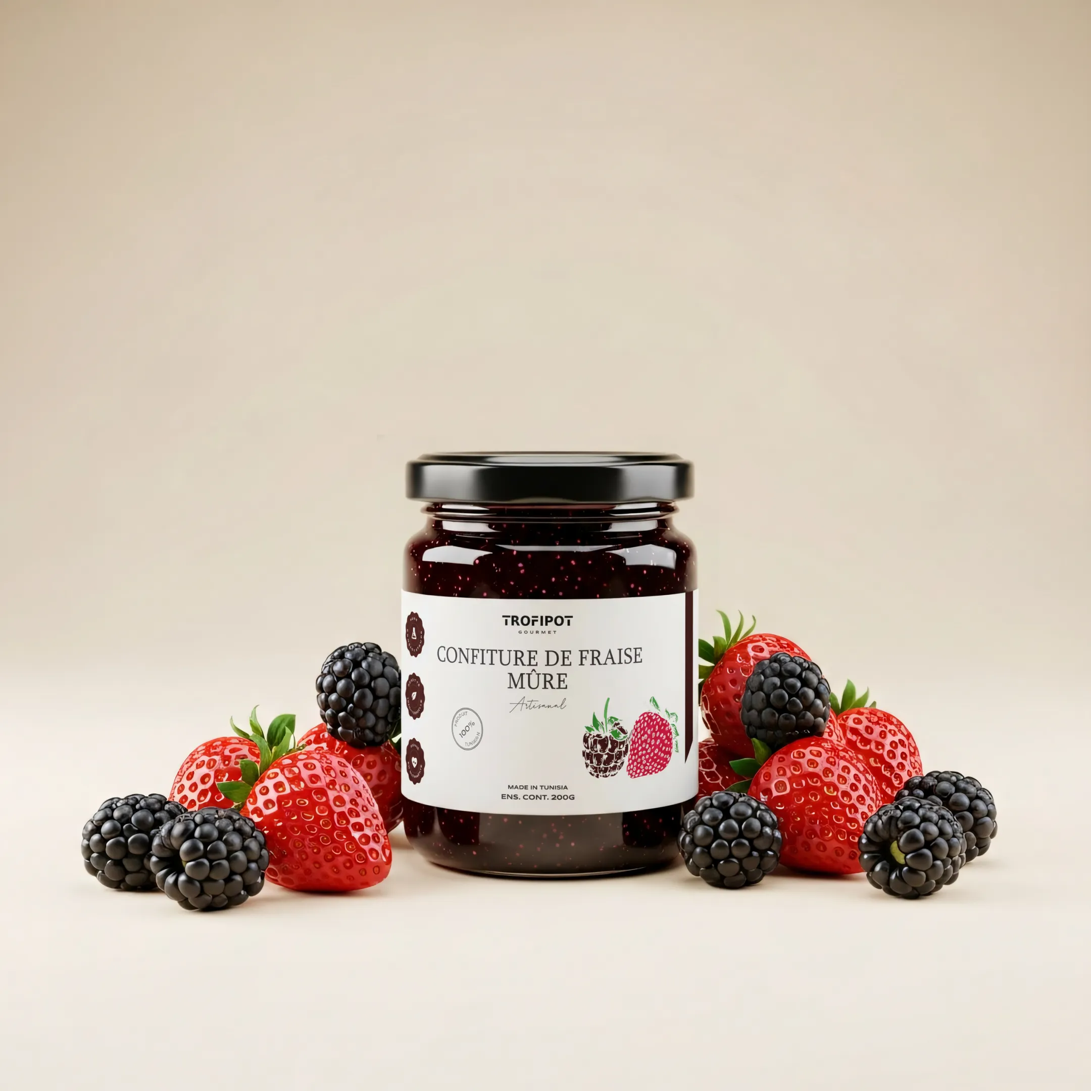 Confiture de fraise mûre