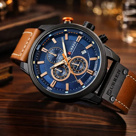 ساعة رجالية فاخرة  ستايل أنيق + جودة عالية