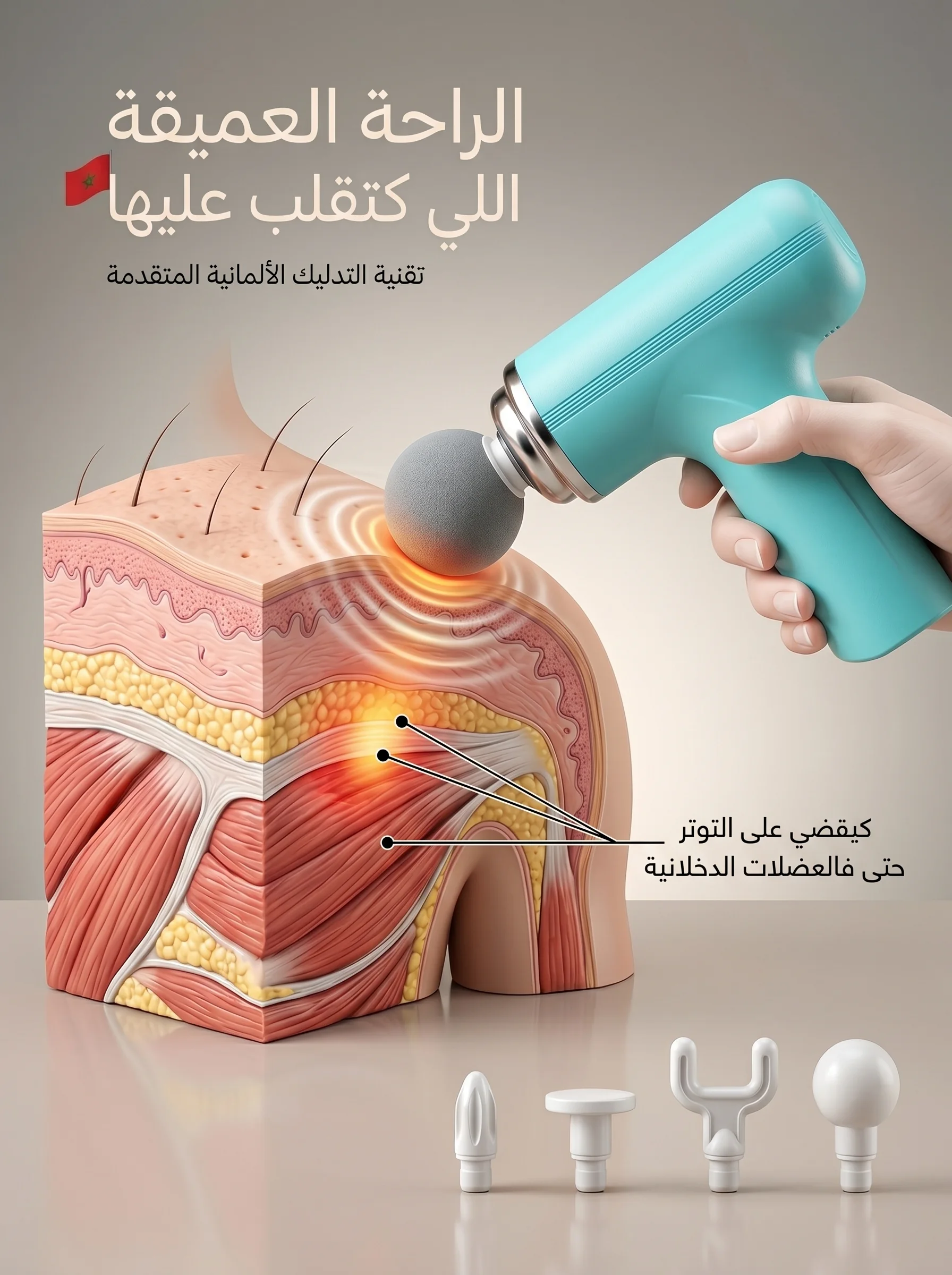 جهاز التدليك المحمول – تخفيف آلام العضلات واسترخاء كامل للجسم