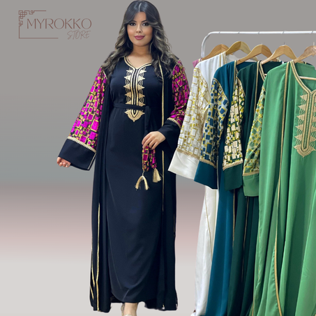 كيمونو 2 بياس ثوب كريب سامبل وكمام ثليجة حرة