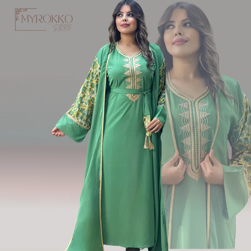 كيمونو 2 بياس كريب سامبل وكمام ثليجة حرة