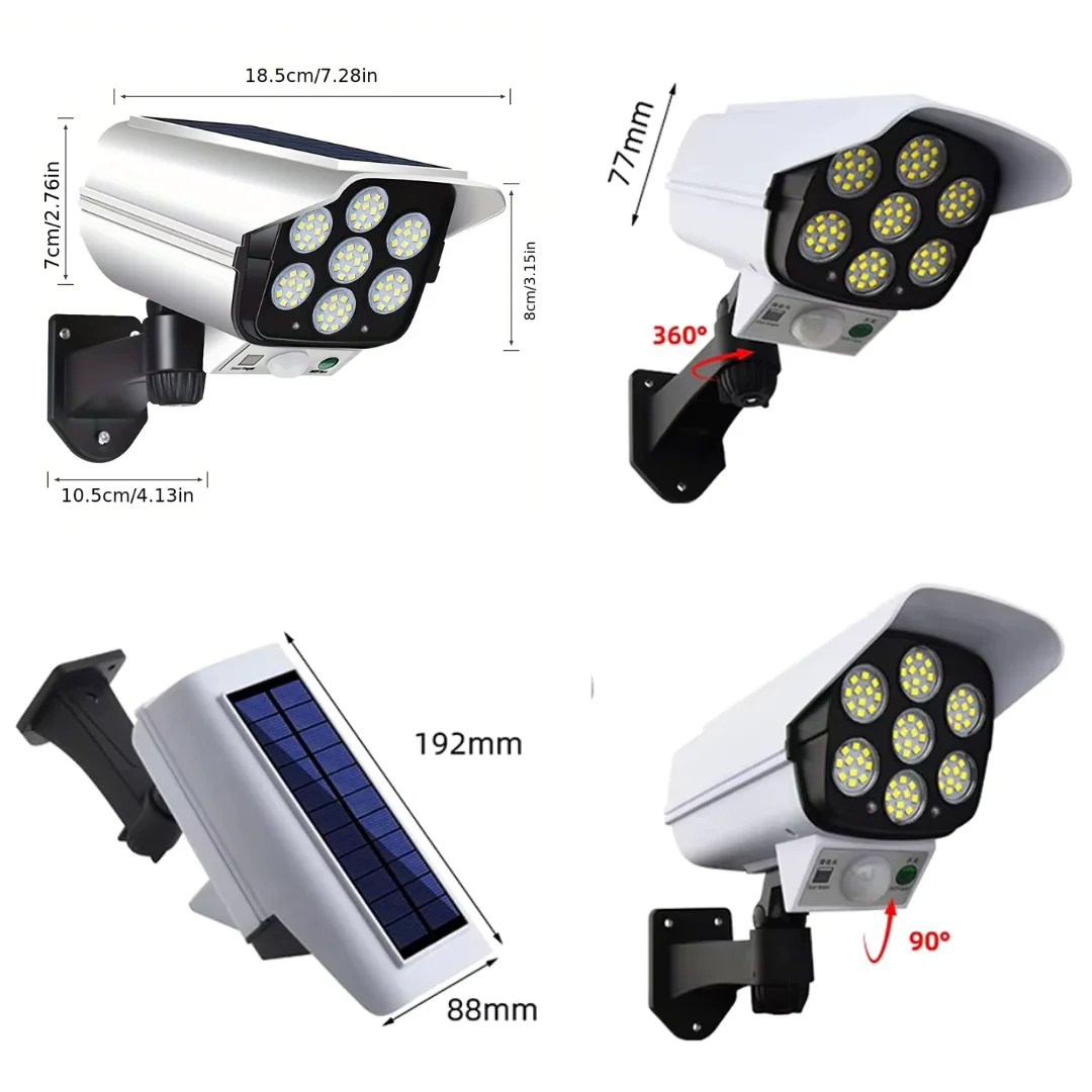 كشاف على شكل كاميرا يعمل بالطاقة الشمسية