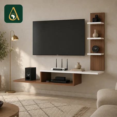 COIN TV + ÉTAGÈRES MURALES