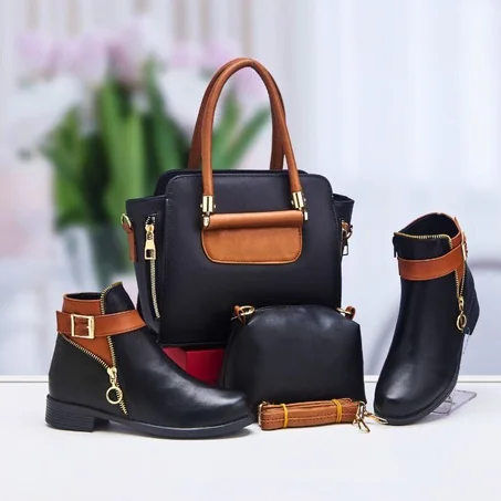 🤗 الباقة الكاملة حقيبة + بوط + حقيبة صغيرة — قطع مختارة لتتناسب مع بعضها ✅💯