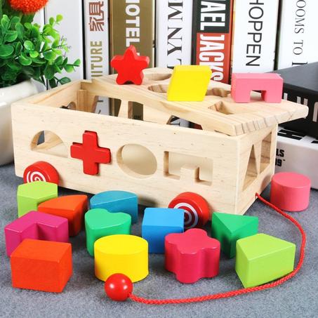 Jouet Montessori de cube d’activité en bois
